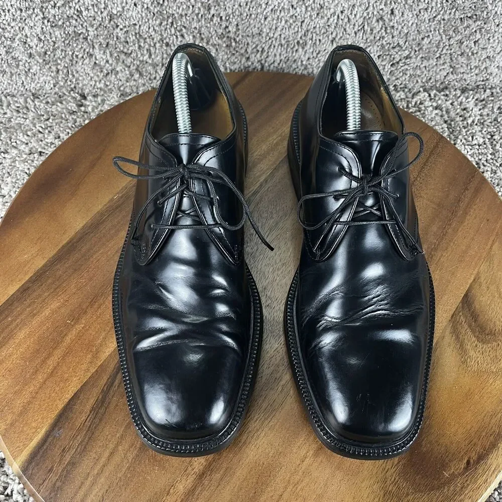 Cole Haan Black Leather Plain Toe Oxford Men 10 M Dress Shoes C02506 - Picture 3 of 10